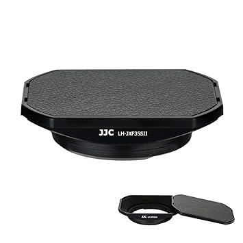 JJC LH-JXF35SII Bayonet Metal Lens Hood for FUJINON Lens XF 35mm F2 R WR & FUJINON Lens XF 23mm F2 R WR, Replaces Fujifilm LH??XF35??2