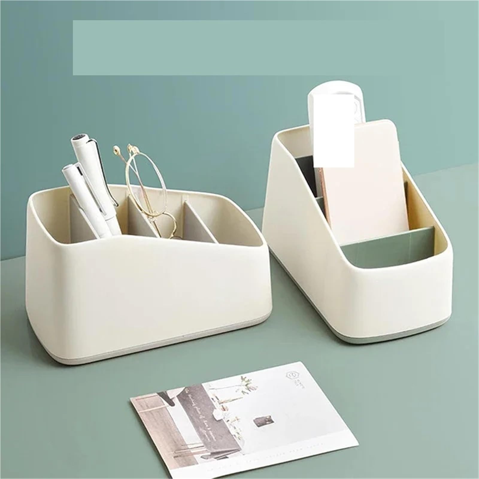 2 Stück Fernbedienungshalter mit Schlitz, Desktop-Aufbewahrungsbox, TV-Fernbedienung, Telefon-Organizer, Zuhause, Hotel Für Fernbedienung(Gray)