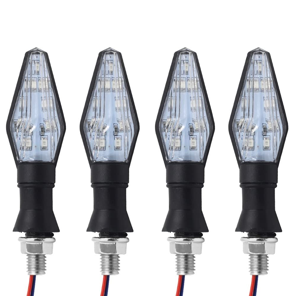 Clignotant moto LED résistant aux vibrations - Solution universelle 12V pour remplacer 4 feux - 7