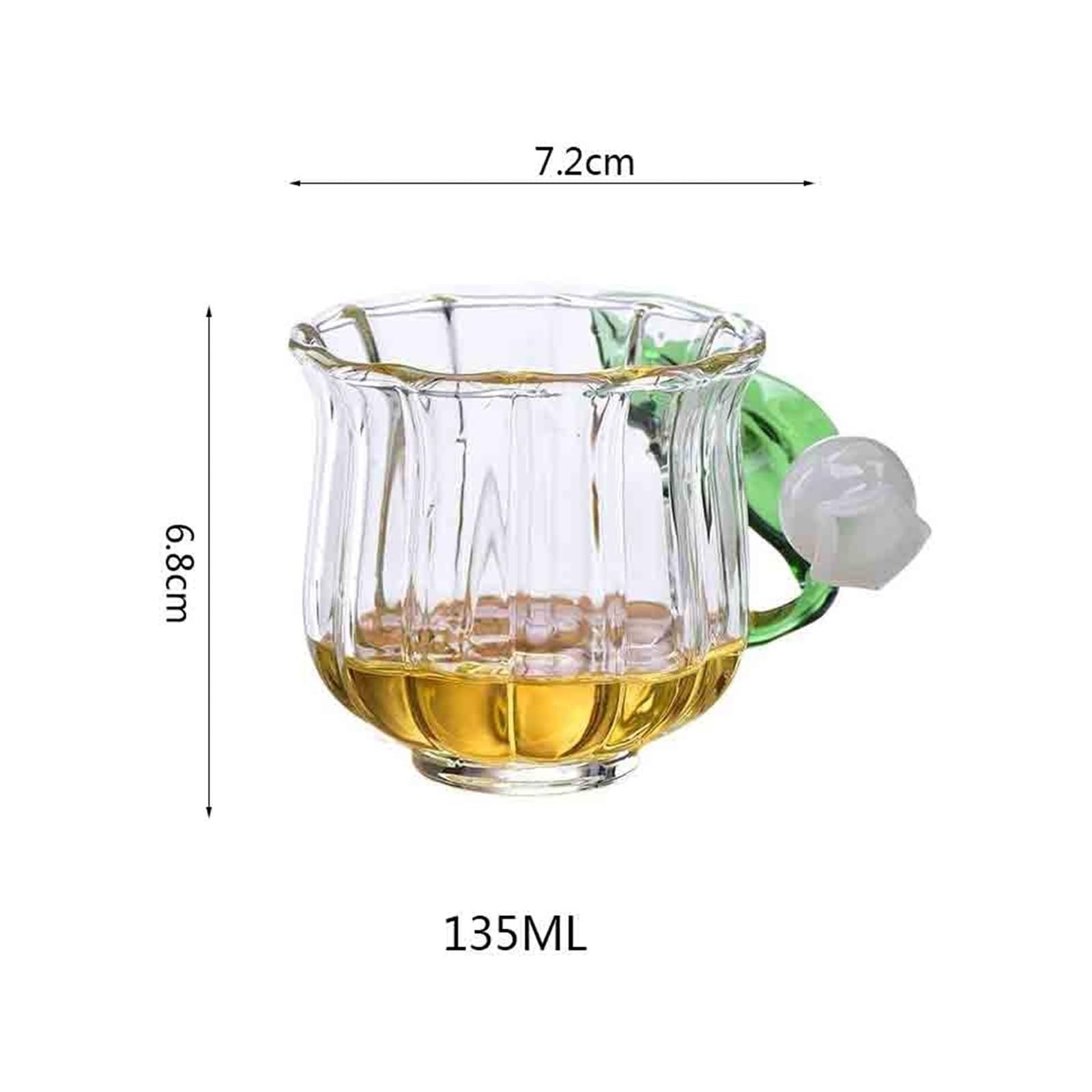 vasos de vidrio Tazas de café/té de vidrio de borosilicato transparente de 135 ml
