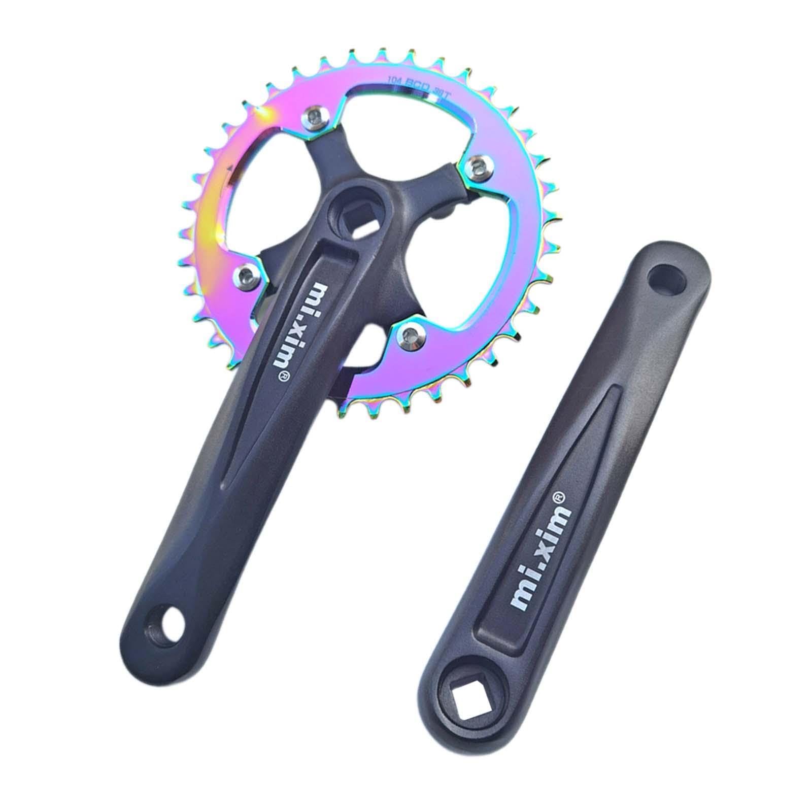 Guarnitura per Mountain Bike da Strada, Set di Pedivelle Leggere a 7, 8, 9, 10, 11 E 12 velocità, Corona Rotonda per Bicicletta, Ricambio