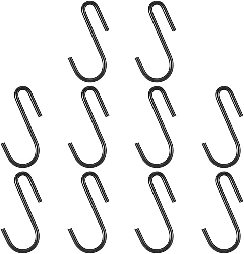 Miniatura 10 de PATIKIL Ganchos en forma de S de 2.8 pulgadas, paquete de 10 ganchos multiusos para colgar artículos en tu hogar, garaje, taller, color negro