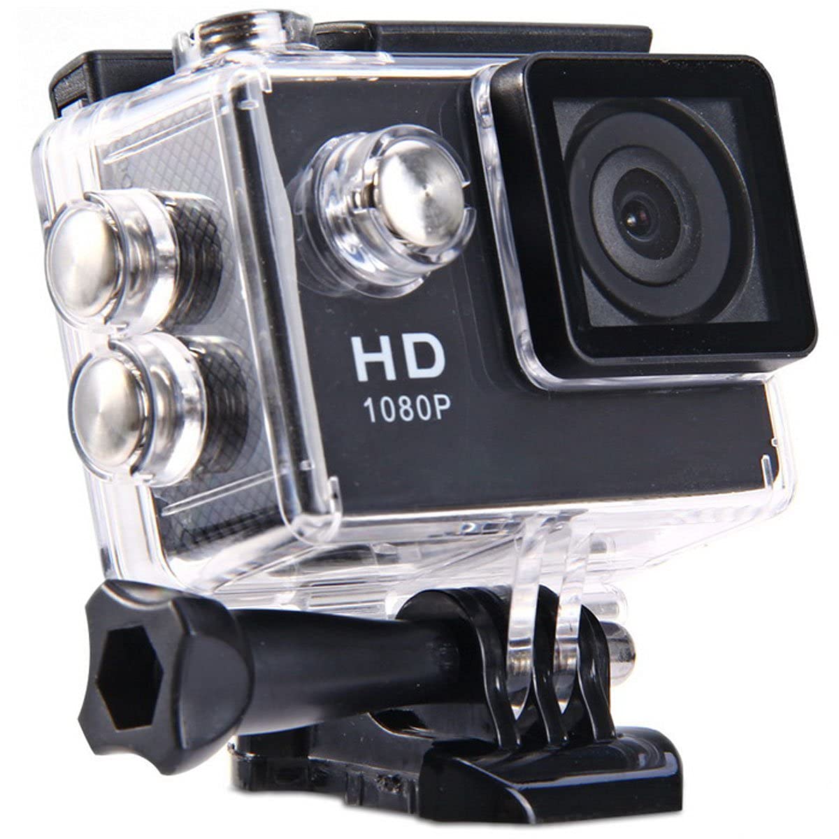 VYNEX Action Camera 2K Ultra HD | Waterproof Case | Wide Angle Lens | Sports Recording Camcorder with Helmet Mount