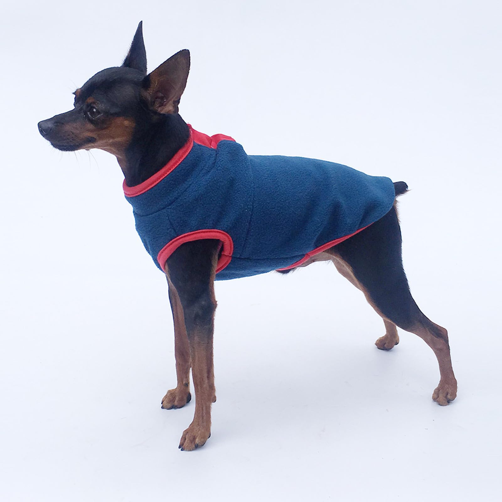 MeiAOBest Pet Clothes, Dog Cold Weather Coat Warm Dog Jumper Soft Fleece Vest Jacket Pullover Costume for Puppies Small Dogs_L(Blue) — image 1