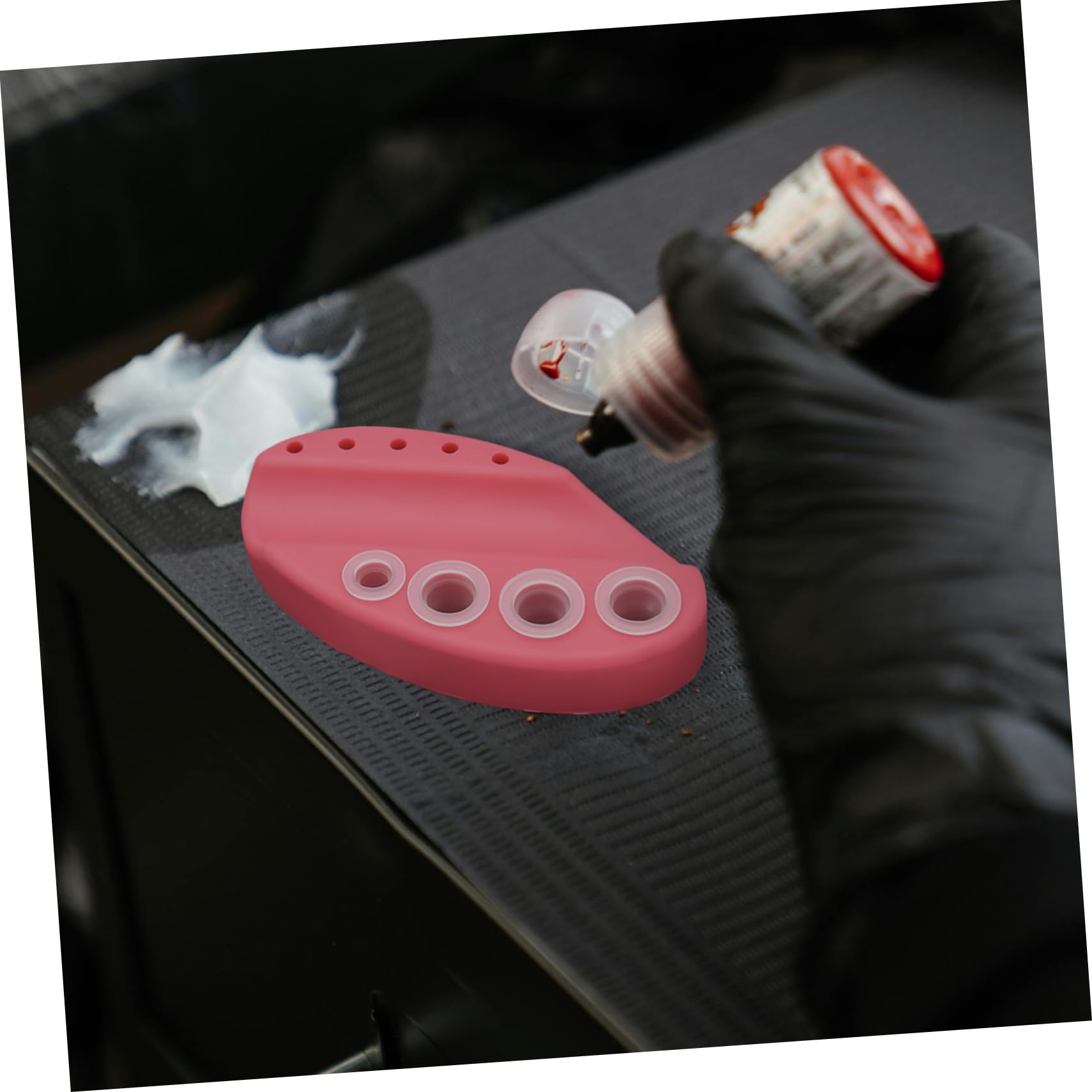 FRCOLOR 800pièces Cupules Silicone u Pour Encre Pour Tatouage Et Maquillage Permanent Utilisation Recyclable