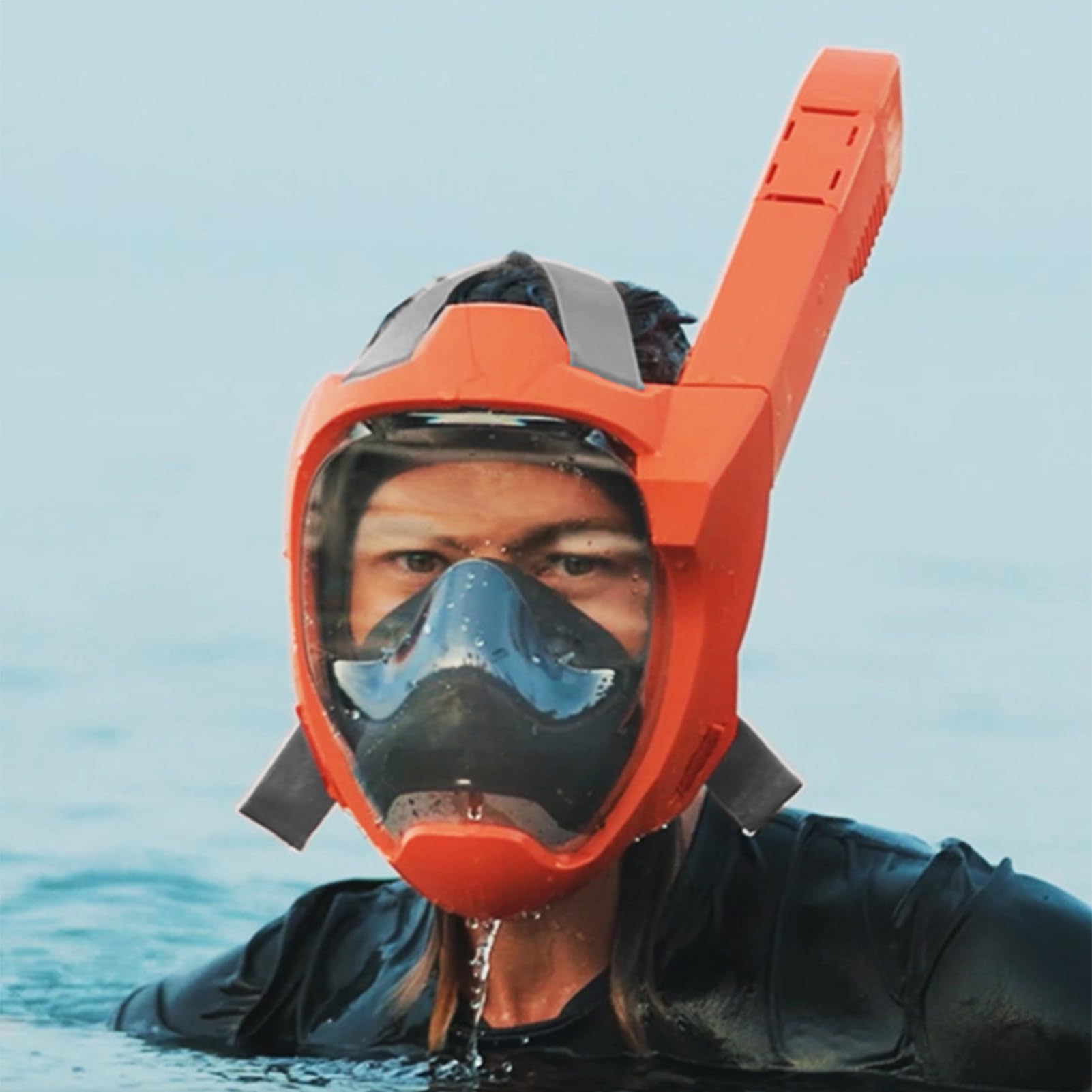 Máscara de Snorkel Adulto Equipo Facial Completo Antigoteo con Visión | Máscara Snorkel Facial Completa Adultos Para Buceo, Natación En Piscina, Viaje Subacuático, Mujeres Y Hombres
