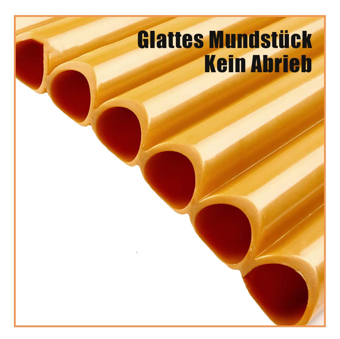 Panflute De avec Base De Clé G, 22 Tubes ABS Panpipes en Plastique, Flûte De Pan De Roumanie Instrument De Musique