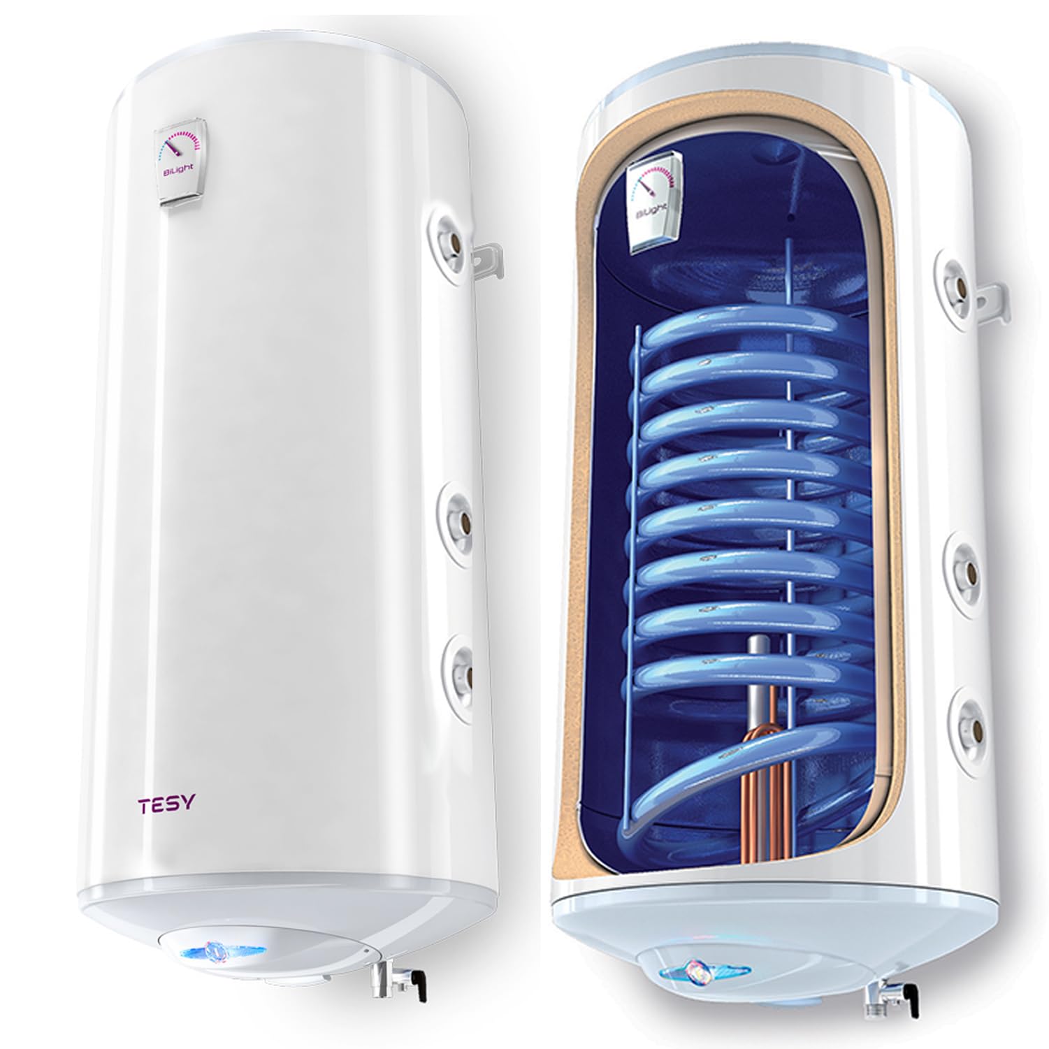 Electric Hot Water Cylinder 80 Litre Unvented WITH HEAT EXCHANGER TESY