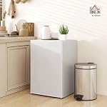 HOMCOM Réfrigérateur compact, 2.5 Porte unique Cu Ft Mini Réfrigérateur avec congélateur, Thermostat réglable, Porte réversible, Réfrigérant à économie d'énergie pour chambre à coucher, Dortoir, Home Office, Blanc