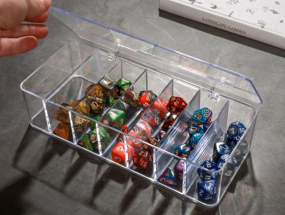 DND Dice Set 42 Pcs Double Color Polyhedral Dungeons and Dragons Rolling Dice with Dice Storage Organizer and Dice Tray for D&D RPG MTG Table Games Dice Bulk