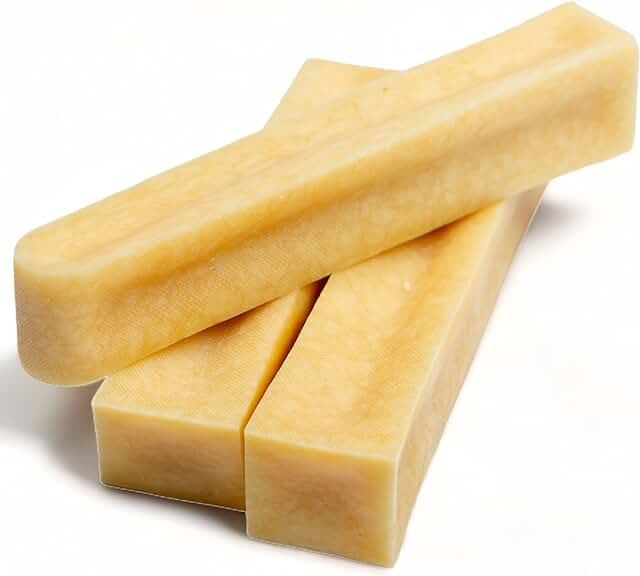 Dilecti Natürliche Käse Kauknochen für Hunde - Sehr Schmackhafte, Harte und Haltbare Natürliche Kauknochen Werden Ihren Hund für Eine Weile Beschäftigen. (Größe M, 3er-Pack) product image