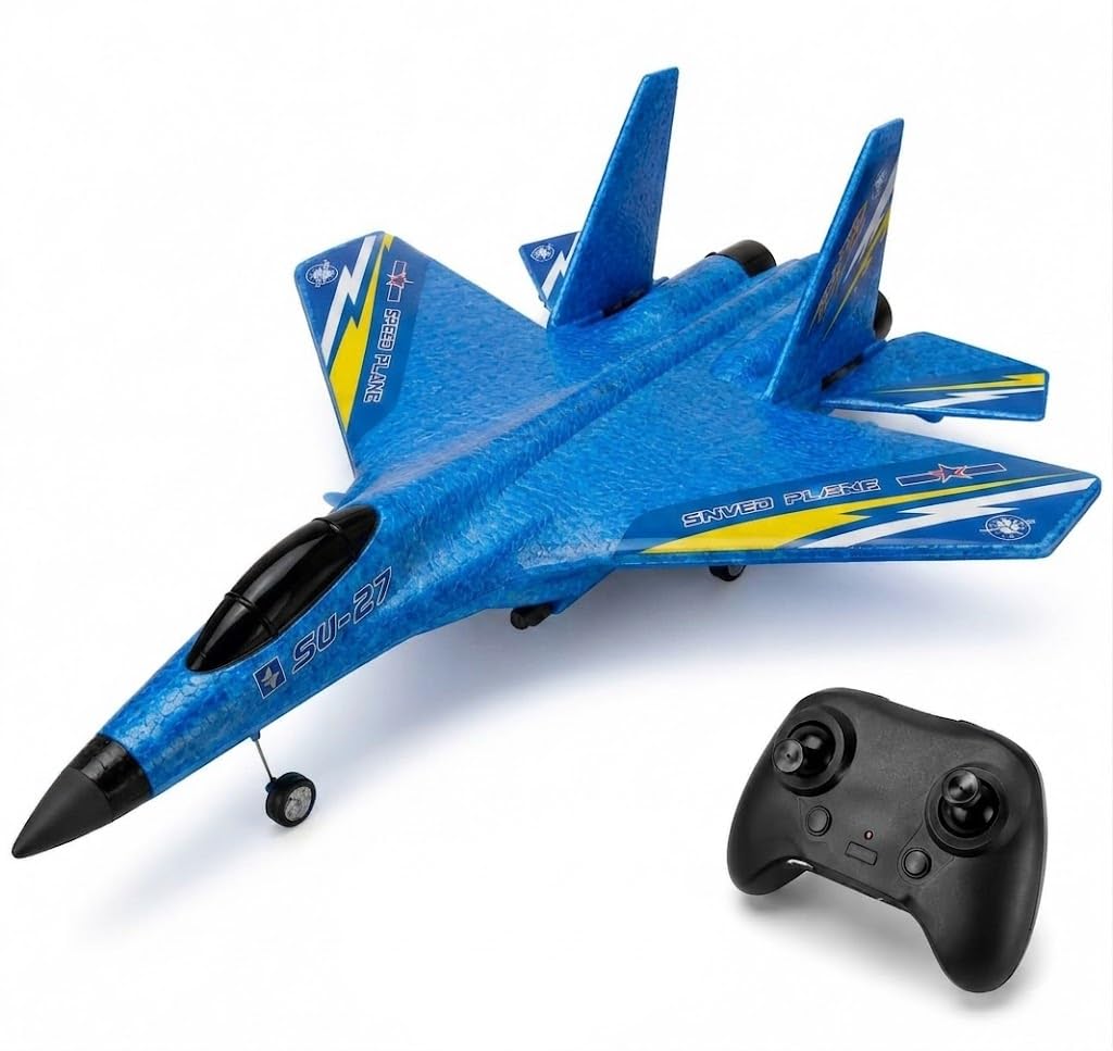 SU-27 RC Airplane for Kids & Adults, 2.4GHz Remote Control Fighter