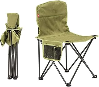 JYQ-SZRQ Silla de Camping Plegable Silla del Ocio portátil Ligero con Bolsa de Almacenamiento for el Aire Libre, Pesca, Festival Contener hasta 90kg (Color : Green)