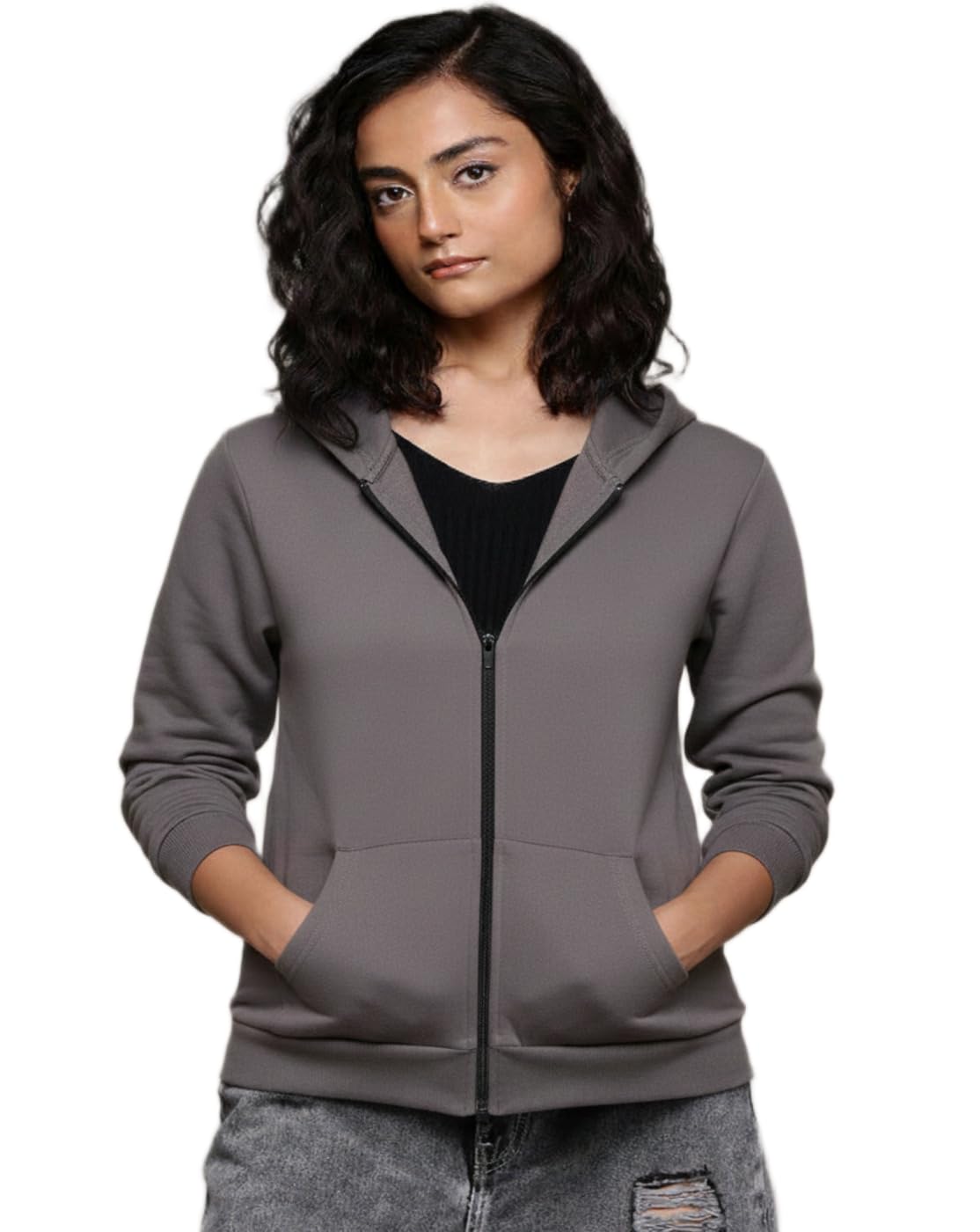 maykr Women’s Stylish Zip Hoodie Jacket | Casual Winter Sweatshirt with Hood|3-picture-28