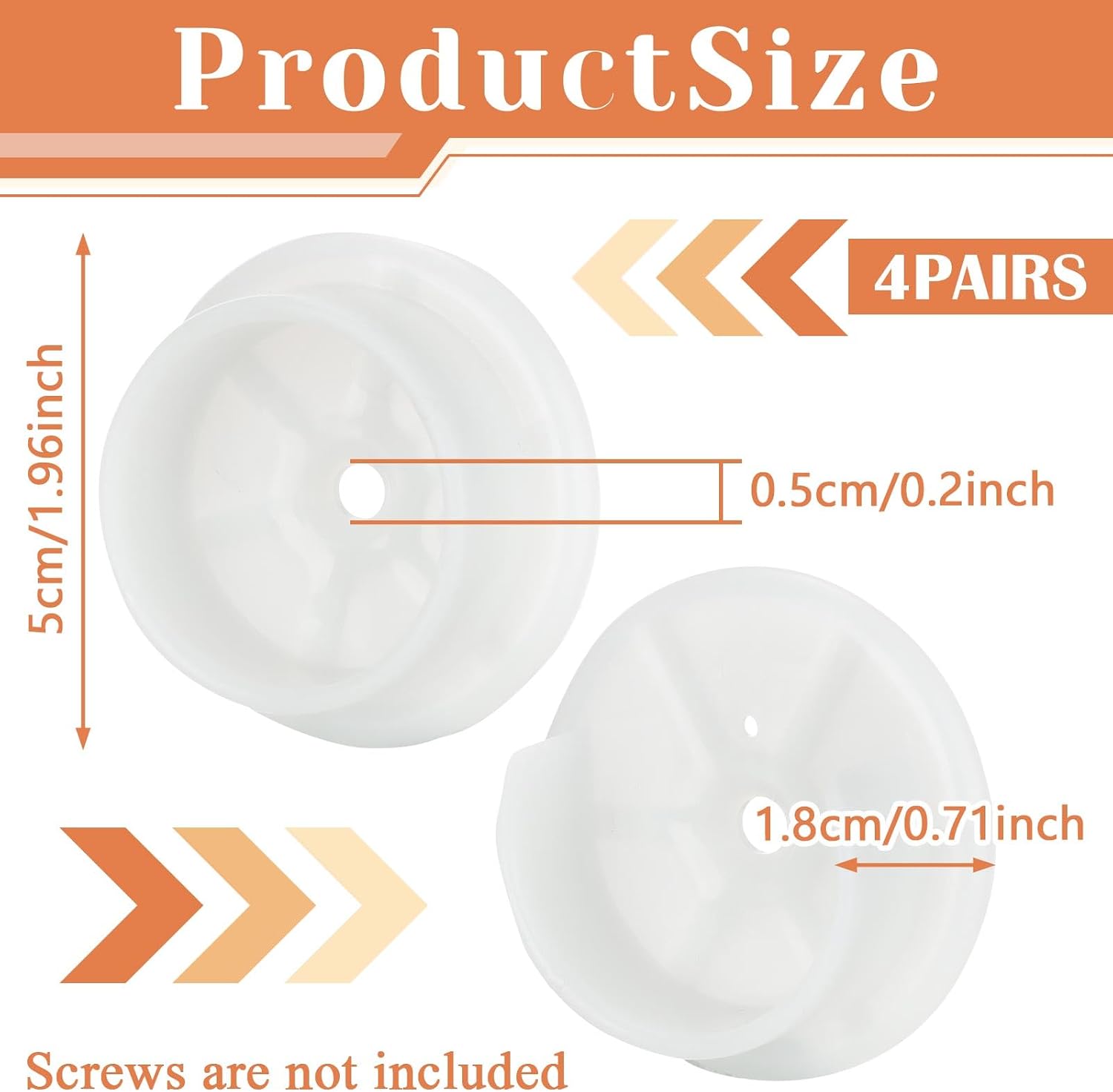 Amyhill 8 Pcs Plastic Closet Rod Pole Socket Bracket, 1-3/8 Inch