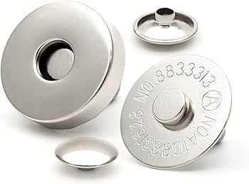 cvtvlist SILVER button parts 非売品2個セット Amazon.com: CRAFTMEMORE 6 Sets Double-Sided Rivet Magnetic Snap