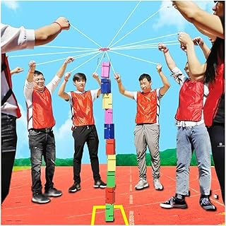Team Building Games for Work, Teamwork Outdoor Group Activities, School Sports Day/Field Day/Birthday Party Fun Games (Color : Yellow, Size : 8PCS)