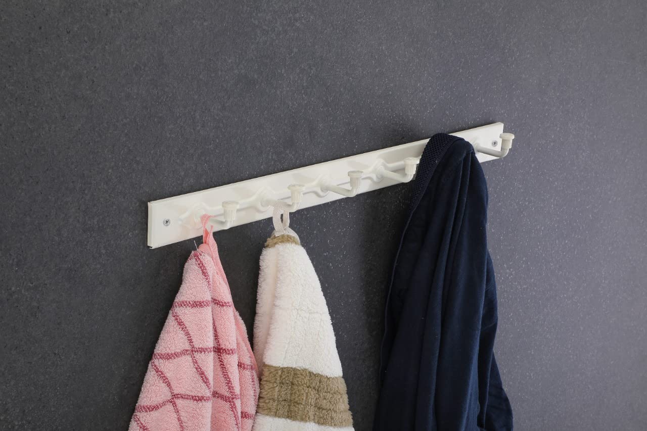 iSTAR 6 Pin Bathroom Cloth Hooks Hanger Door Wall Bedroom Bathroom Robe Hooks Rail for Hanging Keys,Clothes,Towel Steel Hook (B09ZB4F6TW) Amazon Price History, Amazon Price Tracker
