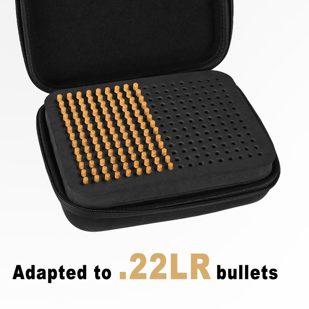 Caja de municiones de doble capa para 468 cartuchos 22LR con tapa abatible