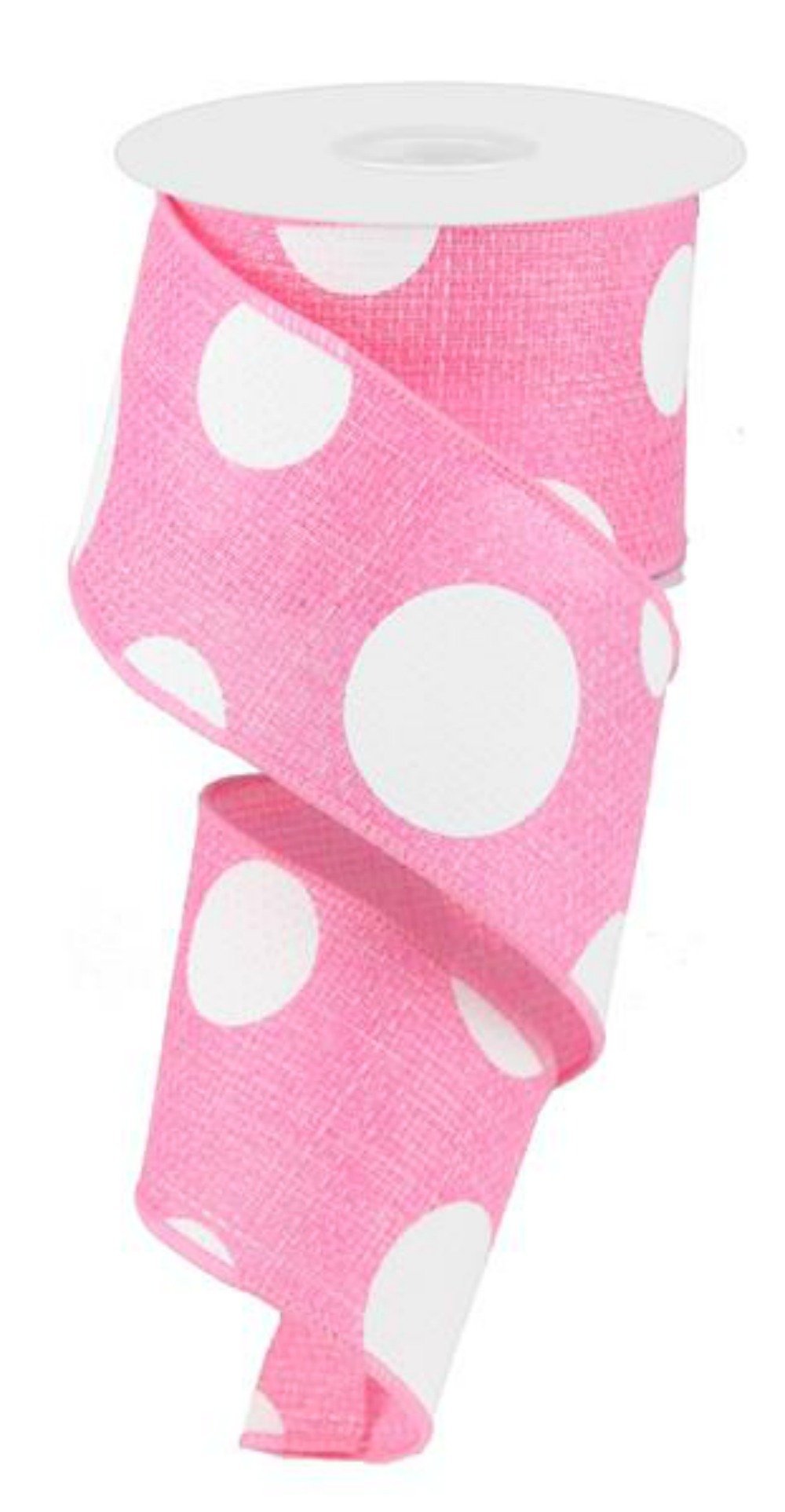 Craig Bachman 2.5" Light Pink Giant Polka Dot Ribbon Expressions Wired Edge Pink Ribbon RG0120022
