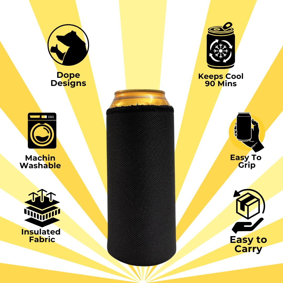 Outer Woods Beer Can Sleeve Set – Fits 500ml Cans | Keeps Beer Cold 1.5 Hours | Easily Hide Beer Cans | Insulated Drink Covers for Beer, Soda, Energy Drinks | Travel, Party, Camping (6) - Image 3 thumbnail