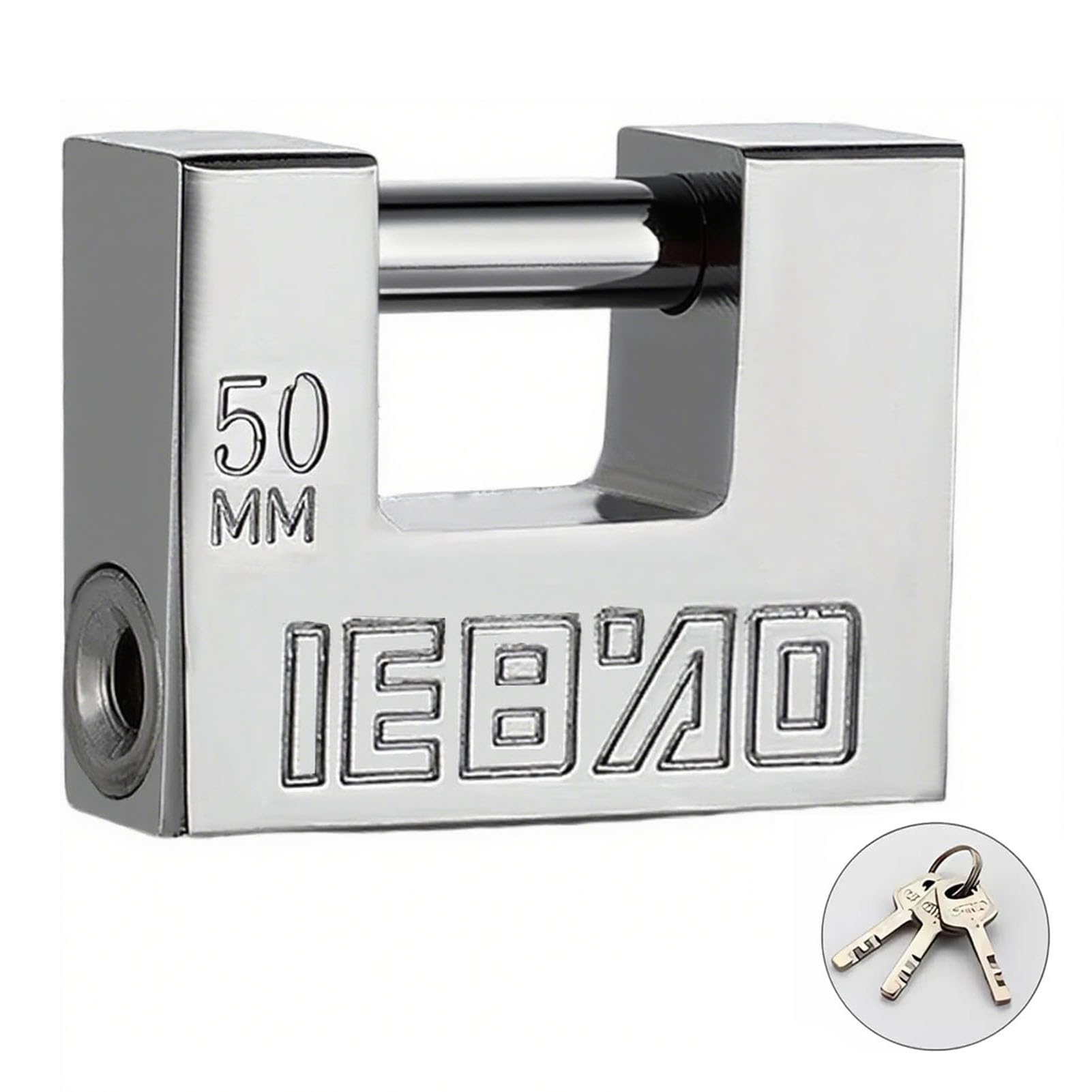 Photo 1 of Heavy Duty Lock for Shipping Container, Shipping Container Lock for Secure Outdoor Resist Cutting, Perfect for Fences, Gates, Sheds, Toolboxes, Motorbike, and More, with 3 Key (50mm)