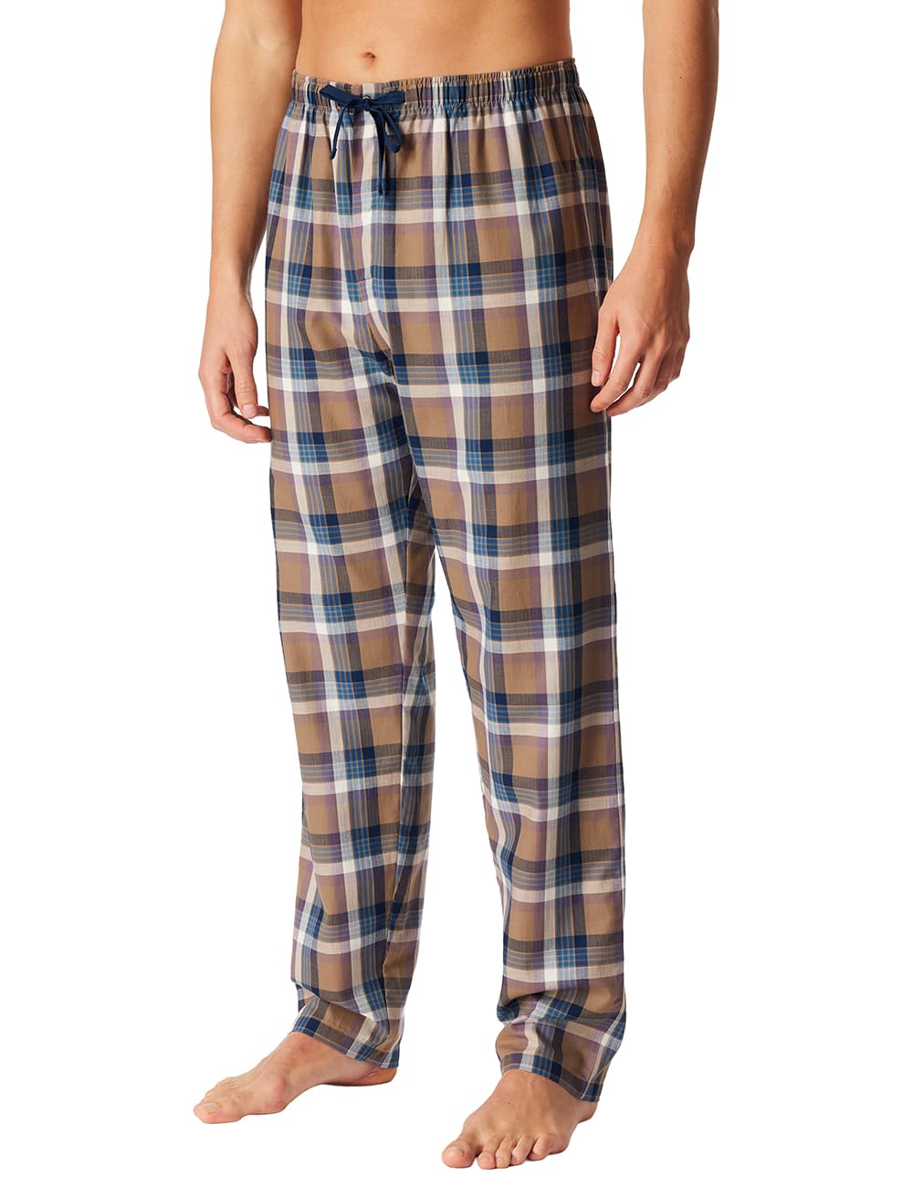 Schiesser Herren Schlafhose Lang Web - Mix + Relax - Organic Cotton Pyjamaunterteil (1er Pack)