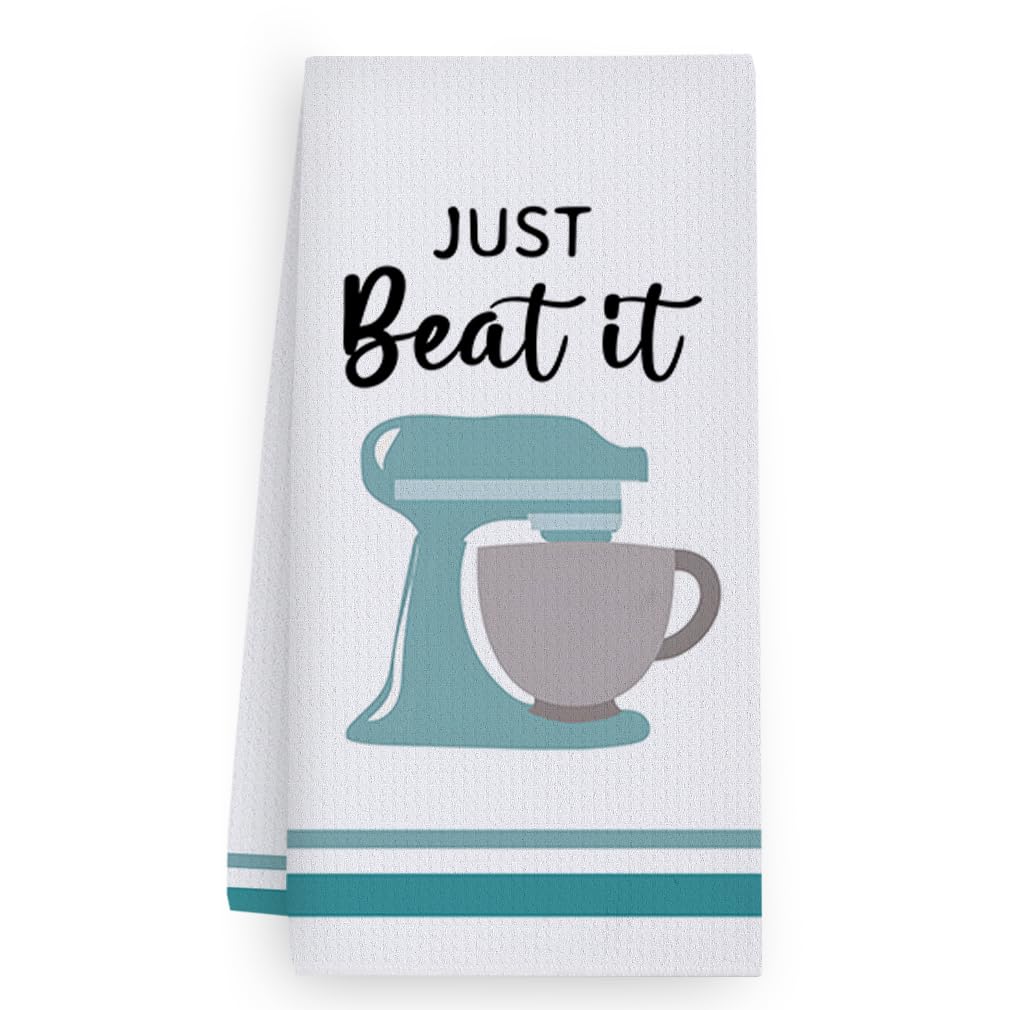 Trapos Cocina Estampado Azul - Gris Paños de Cocina Suaves y Absorbentes Paños Cocina Reutilizables Trapos de Cocina para Secar Toallas Lavable Toallas de Barra Juego de 4 (40x60cm)