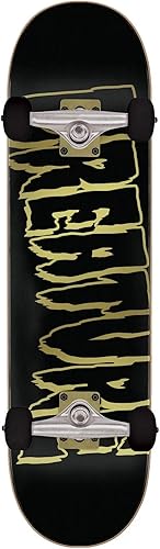 Creature Logo Outline 8.25" Skateboard Completo Negro Oro
