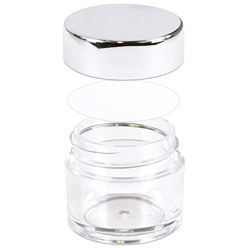 Miniatura 3 de Beauticom Tarros redondos de acrílico transparente de pared de 0.25 oz0.2 fl oz de grosor a prueba de fugas para belleza, crema, cosméticos,
