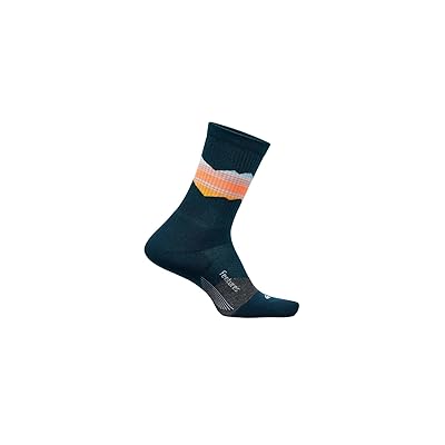 Feetures Trail Max Cushion Mini Crew Crew Cut Socks Shoes Blue Ridge Navy