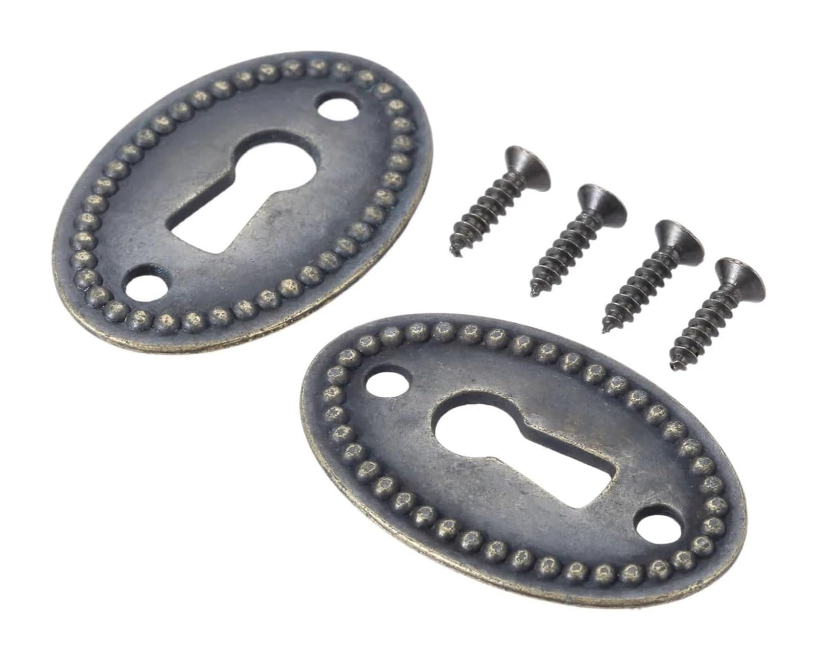 5 Pcs Oval Keyhole Cover Antique Bronze Chinese Style Lock