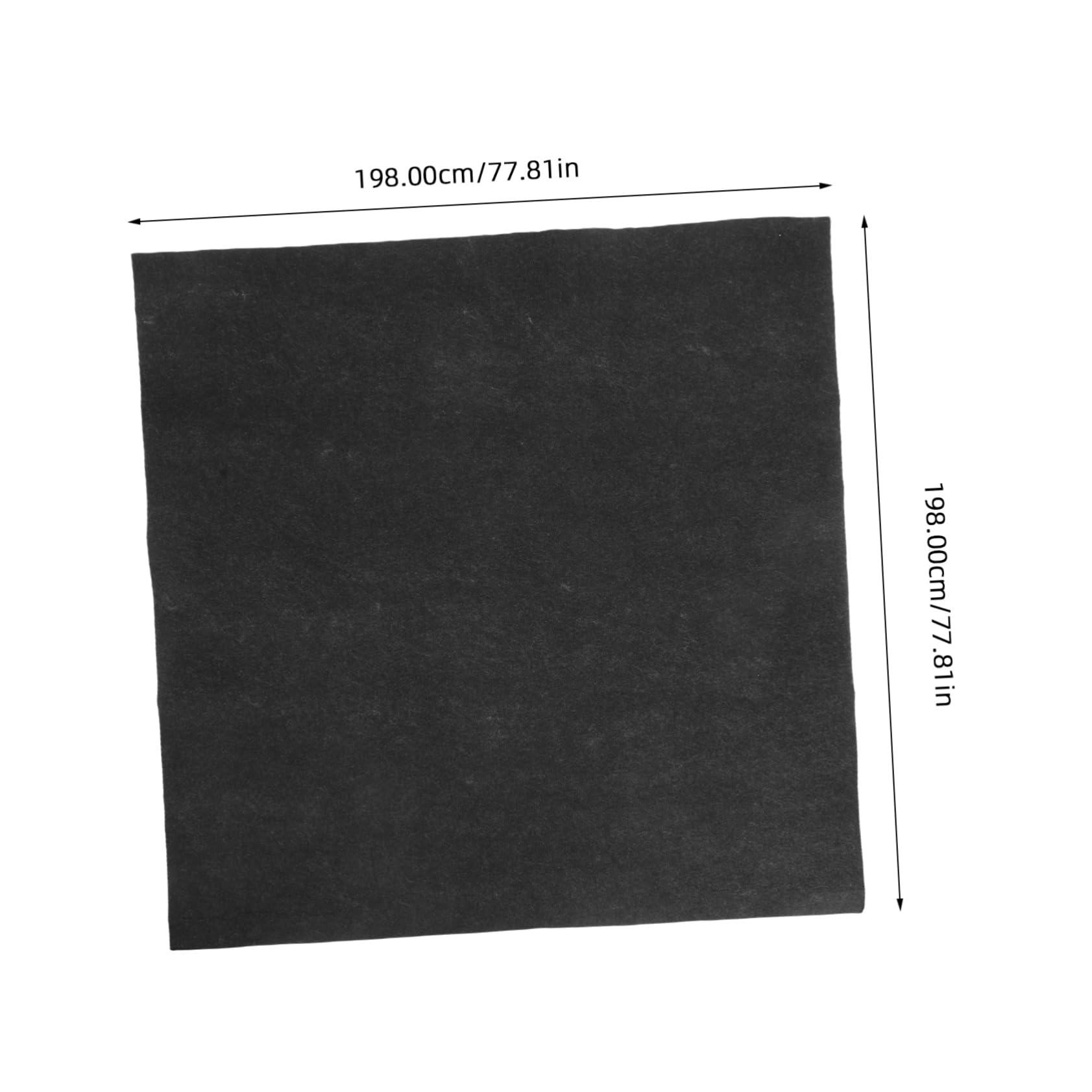 Tapis de Spa Extérieur Noir 1 PC en Feutre et PE pour Sol