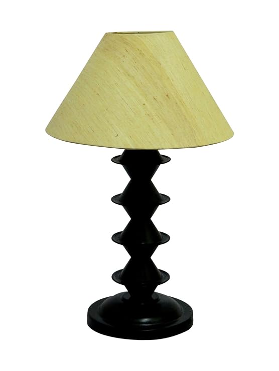 tu casa Mangowood French Style Table Lamp for Home Decoration, Bedroom, Living Room, Lounge, Office, Festival Gifting, Study Table (Off-White_)