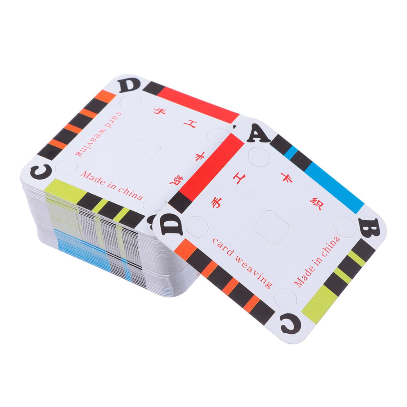 STOBOK 150Pcs Square Weaving Cards Craft Paper for DIY Basket Weaving Arts and Crafts Projects Durable Cardboard Tablets for Creative Handmade Paper