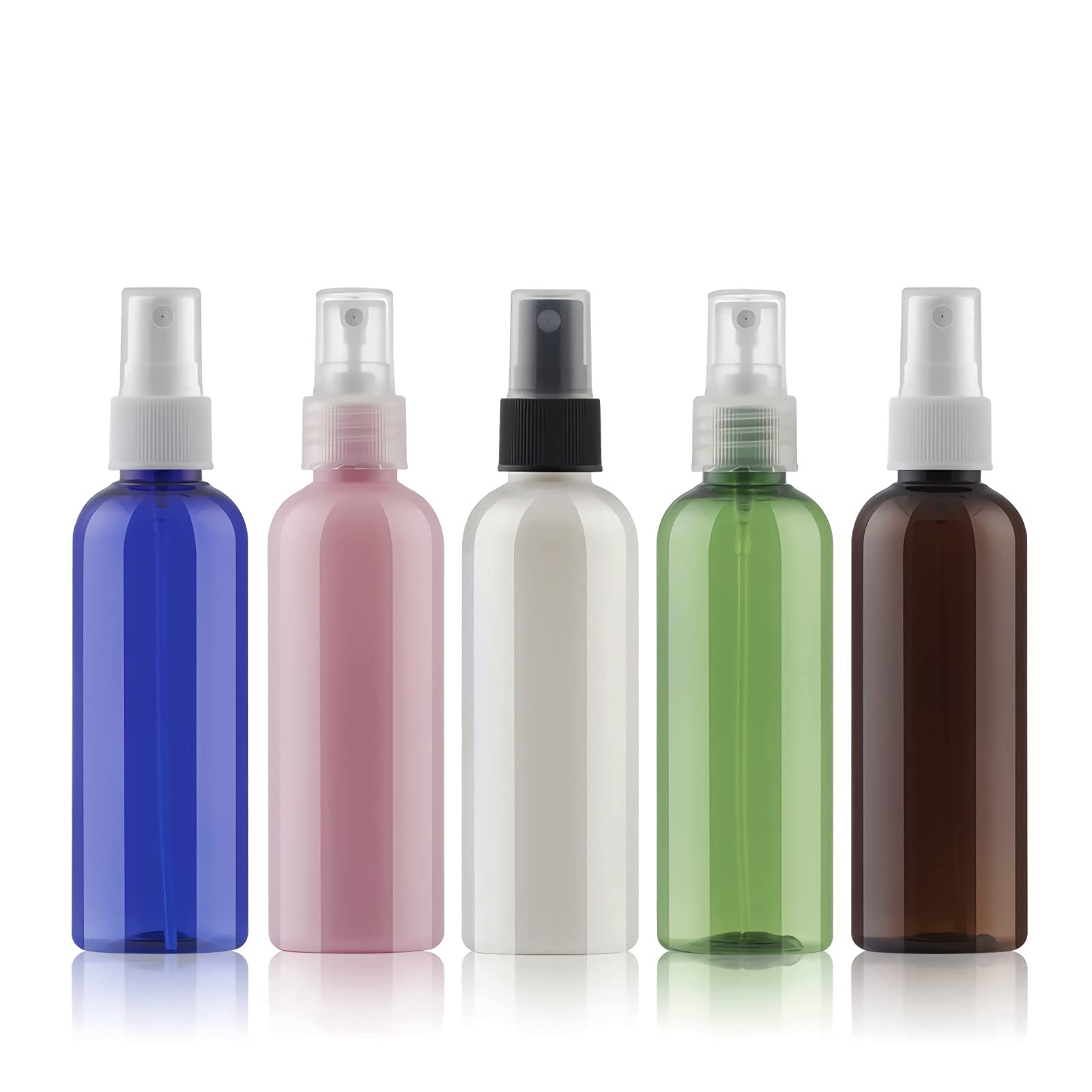 24 Pezzi 100ml Flaconi Spray Vuoti, Bottiglie Spray Bianco Plastica Fine Nebbia Bottiglia Set da Viaggio, Flacone Spray Atomizzatore Vuoto con Pompa Nero, Alcool Profumo Sprayper