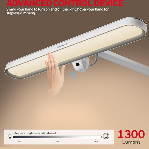 Miniatura 5 de Honeywell Lámpara LED de escritorio con abrazadera - 05B02 Sunturalux Clip en la luz de escritorio Cuidado de los ojos Luz natural 4000K 1300LM