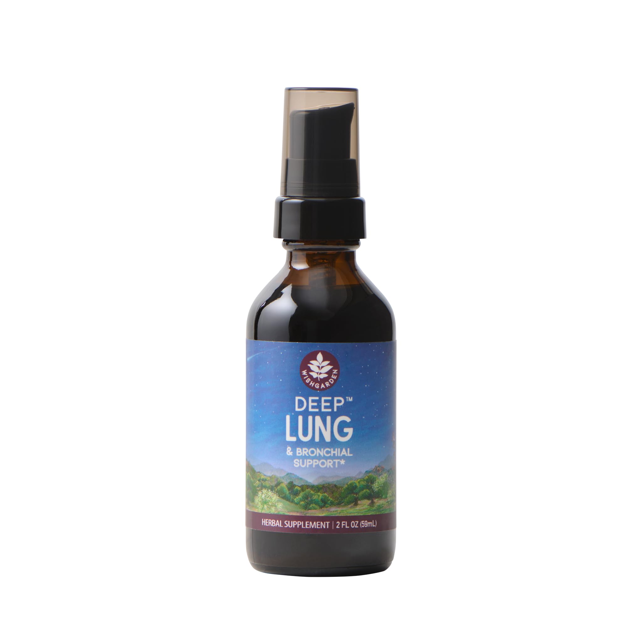 WishGarden Herbs Deep Lung & Bronchial Support - Natural Lung Support Supplement and Lung Cleanse for Smokers with Mullein Leaf, Supports Lung Health and Lung Detox, Promotes Lung Strength, 2oz