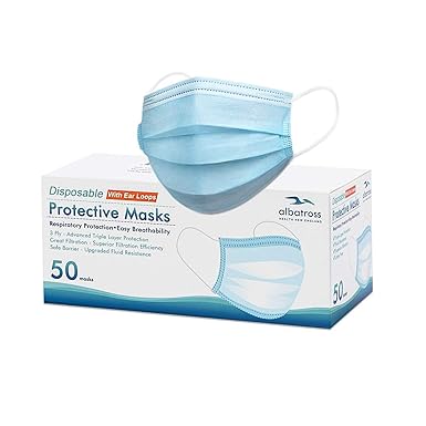 Albatross Health 50 pcs/Box 3-ply Deluxe Procedure Earloop Disposable Face Mask