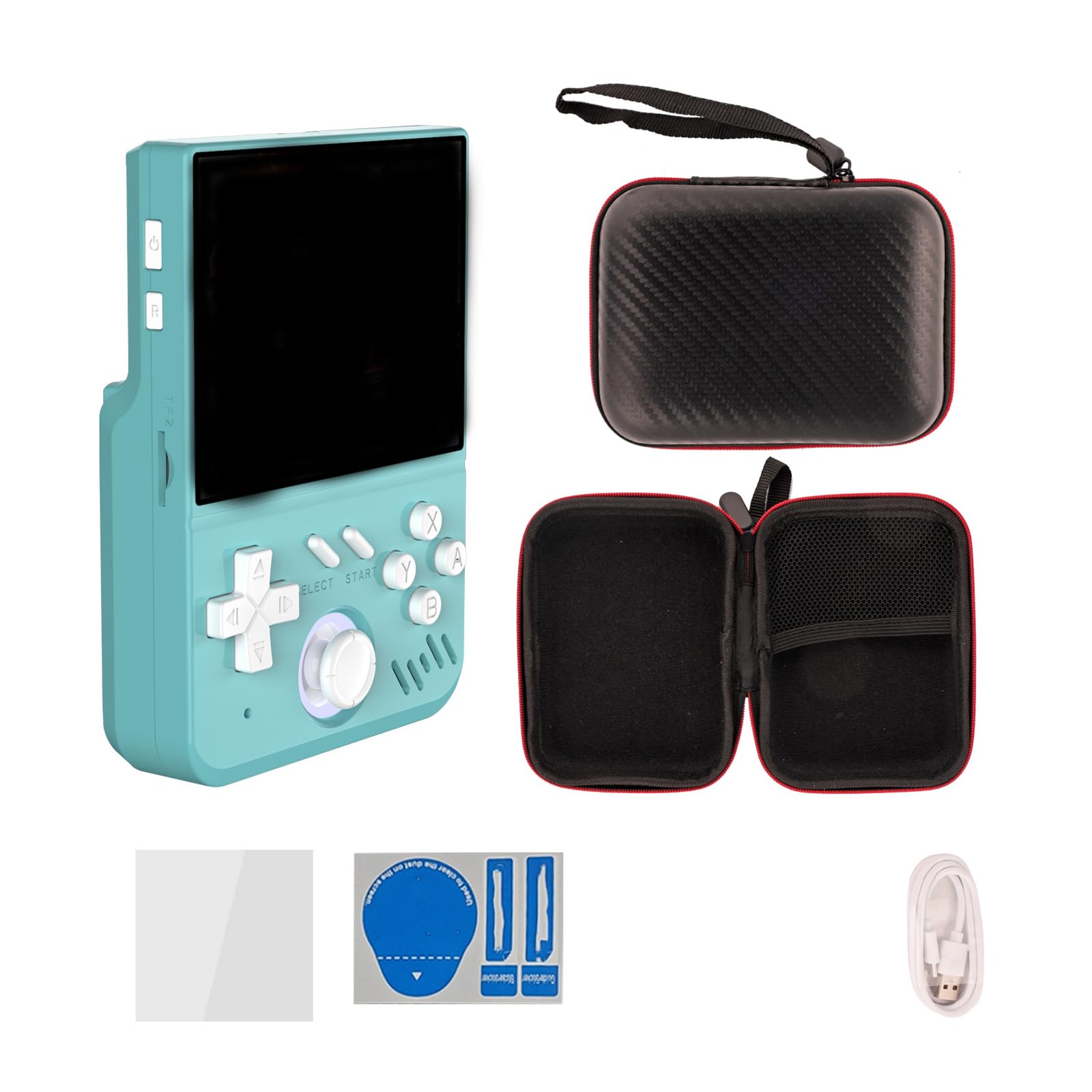 Source Handheld Gaming Systems - Pantalla digital portátil de 64 GB, diseño retro, almacenamiento precargado, para viajes, entretenimiento, alta resolución, retro, fuente abierta