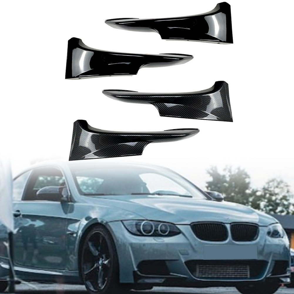 Kit lèvre de pare-chocs avant en ABS style carbone noir pour BMW Série 3 E92 E93 M-Tech 328i 335i