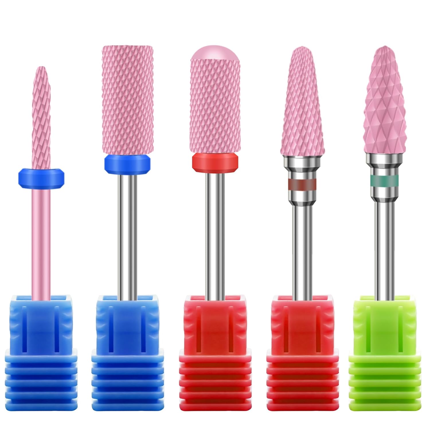 5PCS Ceramic Nail Drill Bits Set, Professional 3/32 Inch Electric Cuticle Drill Bits Nail Tech for Acrylic Gel Nails Polishing Manicure Pedicure, Efile Remover Safety Bit for Home Salon 5PCS Ceramic Nail Drill Bits Set, Professional 3/32 Inch Electric Cuticle Drill Bits Nail Tech for Acrylic Gel Nails Polishing Manicure Pedicure, Efile Remover Safety Bit for Home Salon