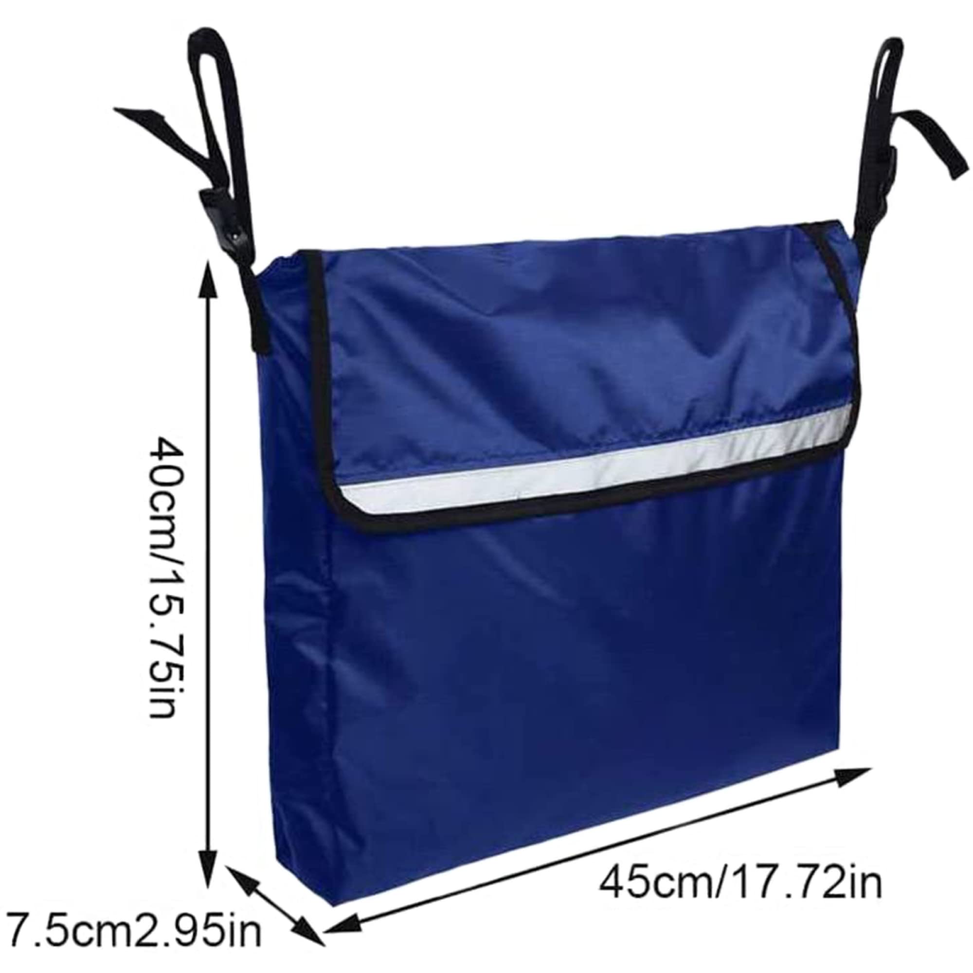 Bolsa para Andador, Duradera, Resistente al Agua, Bolsa organizadora para Andador, Bolsa de Accesorios, Lavable a máquina para Andador con Ruedas y Silla de Ruedas/Blue