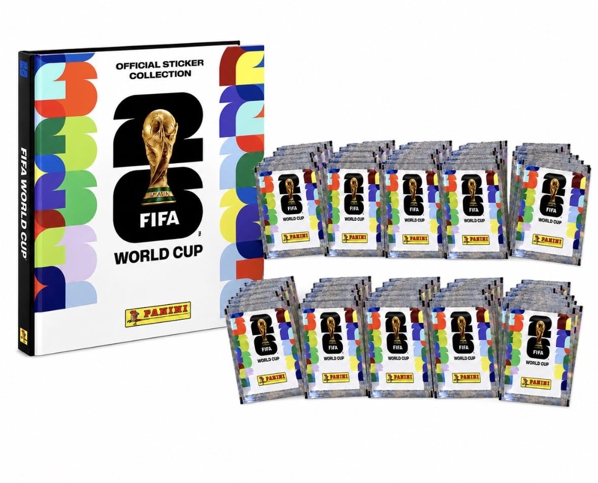 2026 Panini FIFA World Cup Official Sticker Series (1 x Hardcover Album + 50 x Sealed Sti…