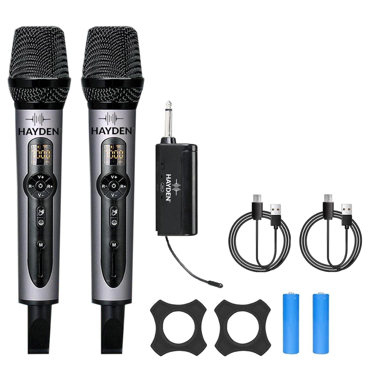 EC02 UHF Wireless Handheld Microphone System with Echo Control and Rechargeable Receiver – Perfect for Karaoke, Stage, and Conferences (Dual Cordless)-image-41