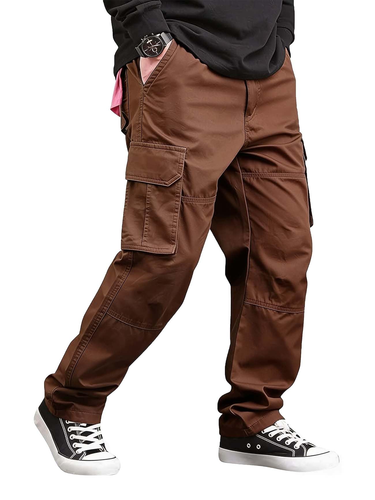 Lymio Cargo for Men | Cotton Cargo Pant | Drawstring Waist Pant (Also Available in Plus Sizes) (46-49)