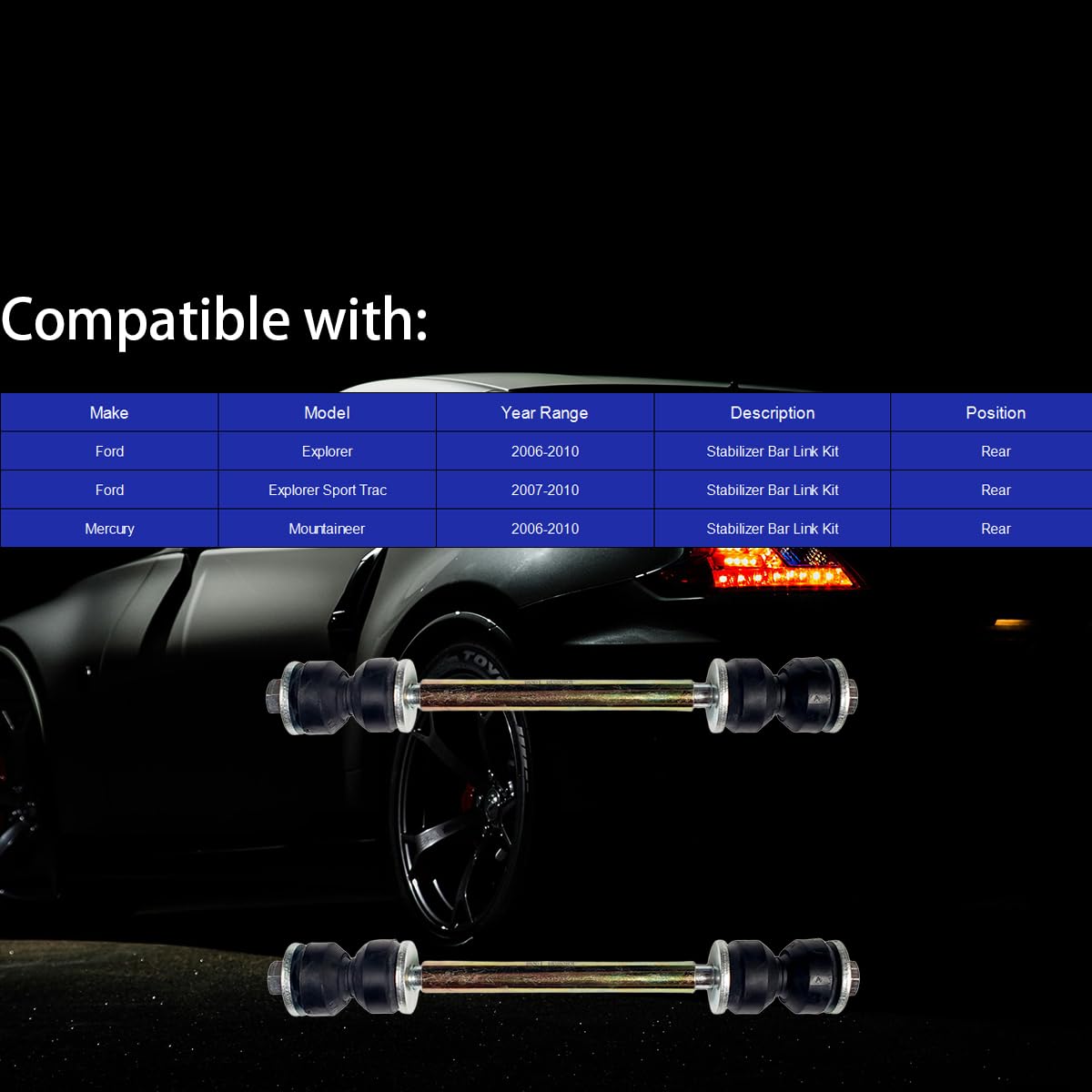 Moog Stabilizer Sway Bar Bushing Kit Set 2PC Rear For Ford - Foto 10