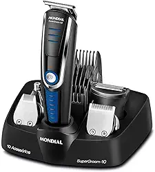 Aparador de Pelos Super Groom 10, Mondial, Preto/Azul, 6W, Bivolt - BG-03