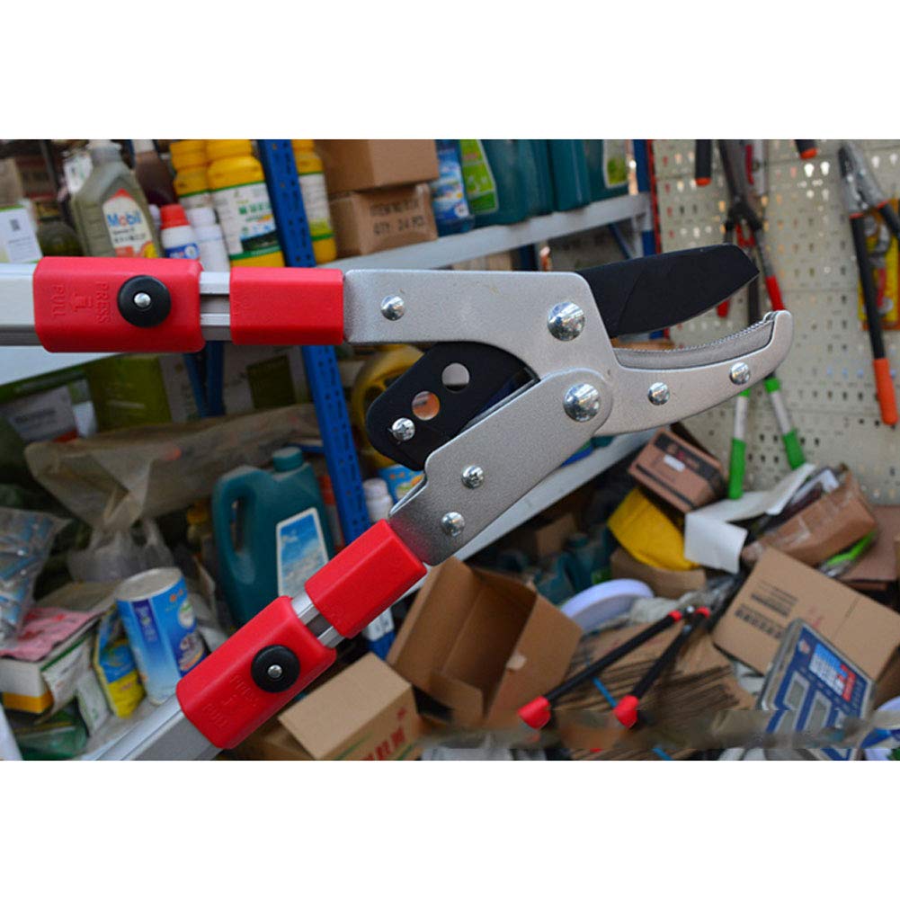 NANANA Amboss-Astschere - Ausziehbarer Rasiermesser-Astschere-Astschere - Teleskop-Aluminium Leichter Griff Gartenhecken-Astschere