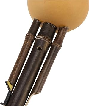Handmade Bamboo Hulusi Gourd Cucurbit Flute Ethnic Musical Instrument C Key With Case For Beginner Music Lovers Professional Hulusi